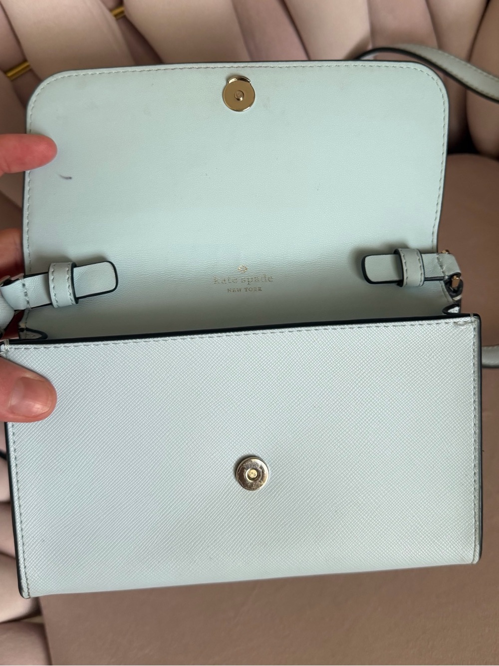 Kate Spade ♠️ Blue Leather Crossbody - Picture 10 of 16